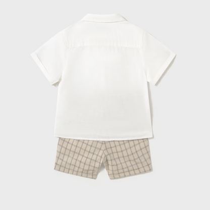 Conjunto bermuda y camisa vestir Lienzo - Mayoral
