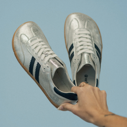 Deportivas Casual Adulto Plata Navy - Coqueflex