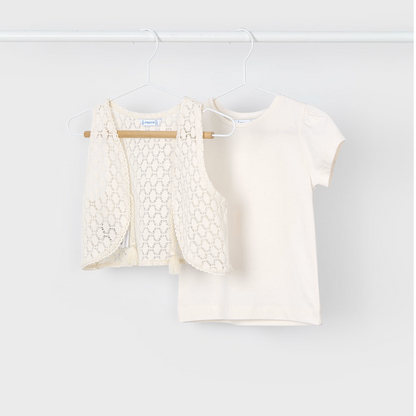 Camiseta con chaleco niña Mayoral