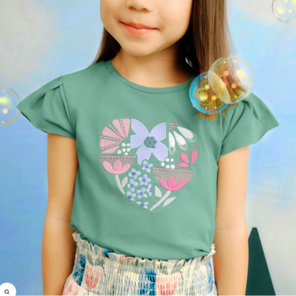 Camiseta menta estampada niña Mayoral