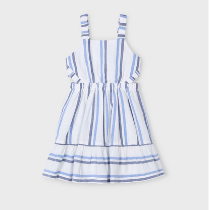 Vestido de rayas azul Mayoral