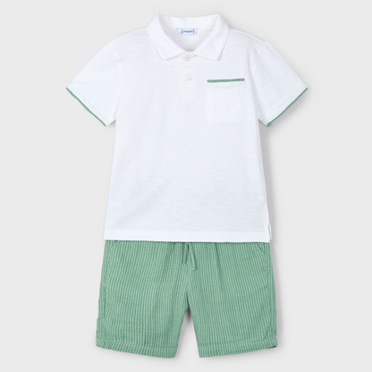 Conjunto polo rayas verde - Mayoral