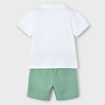 Conjunto polo rayas verde - Mayoral