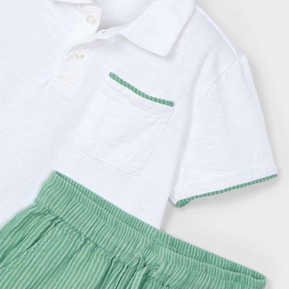 Conjunto polo rayas verde - Mayoral
