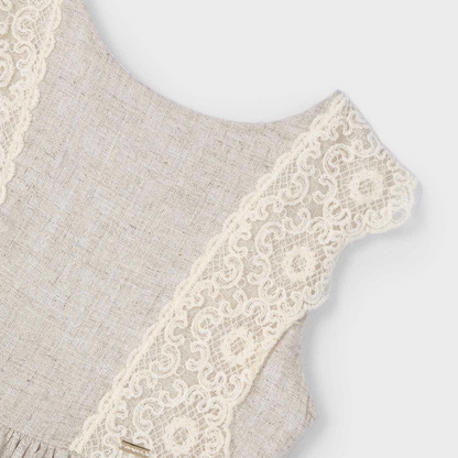 Vestido detalle bordado con lino - Mayoral