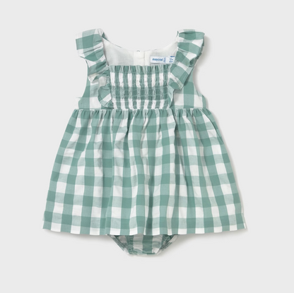 Vestido con cubrepañal vichy - Mayoral