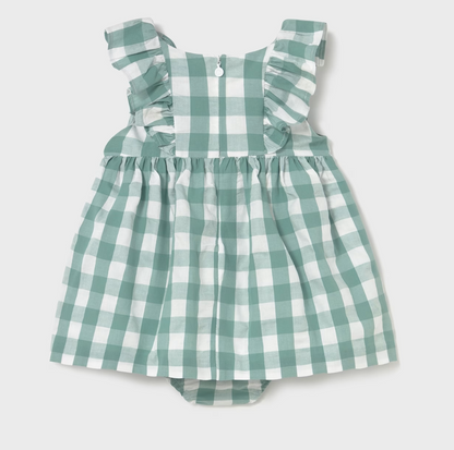 Vestido con cubrepañal vichy - Mayoral