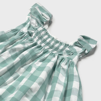 Vestido con cubrepañal vichy - Mayoral