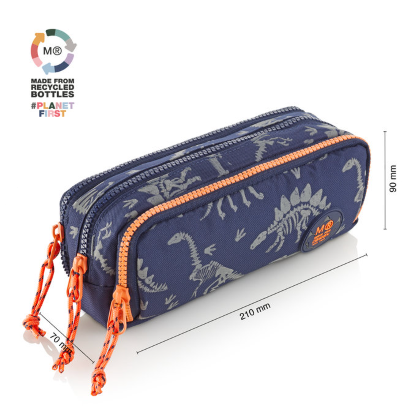 Estuche portatodo triple Dinoworld - Miquelrius