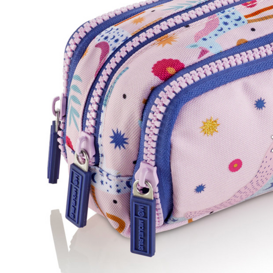 Estuche portatodo triple Unicornio - Miquelrius