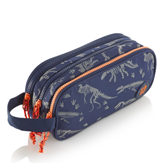 Estuche portatodo triple con asa Dinoworld - Miquelrius