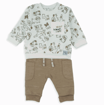 Conjunto chandal beige Woof - BabyBol