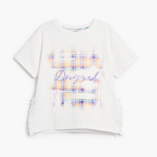 Camiseta manga corta cuadros - Desigual