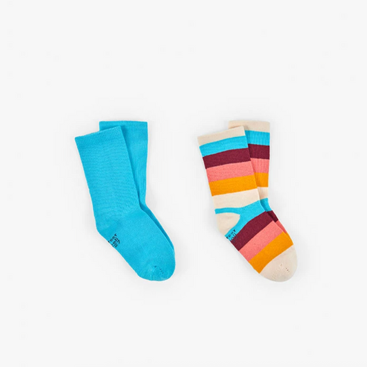 Calcetines de Punto Verde Agua Rayas - Boboli