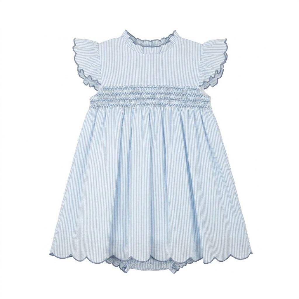 Vestido volantes Claridad azul - Babidu