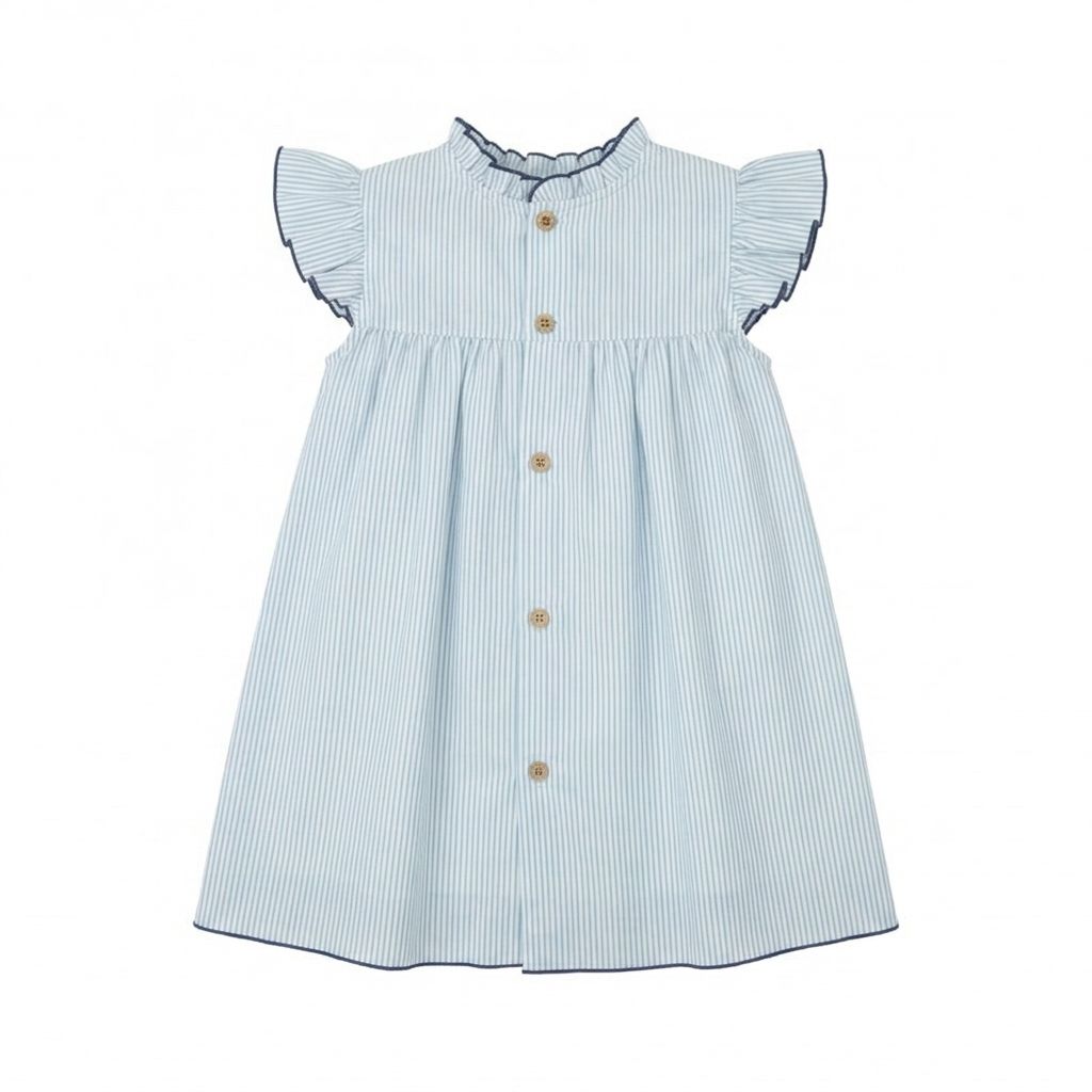 Vestido volantes Claridad azul - Babidu