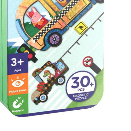 Puzzle caja magnética Coches MierEdu