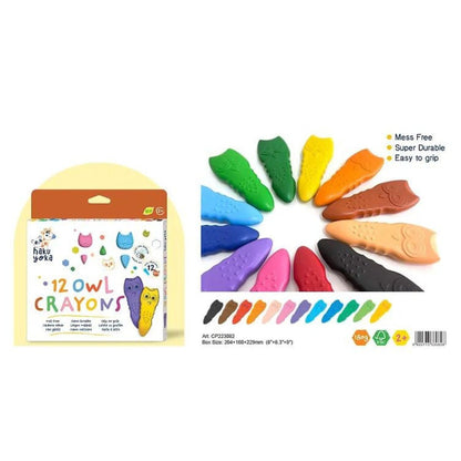 Crayones Búho 12 colores Haku Yoka