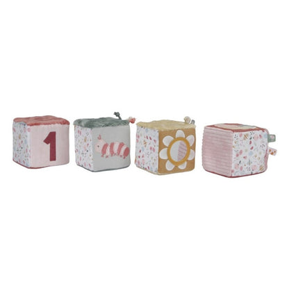 Cubos blanditos apilables Flores & Mariposas Little Dutch