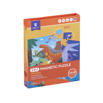 Puzzle magnético 2 en 1 Dinosaurios MierEdu