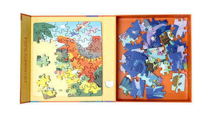 Puzzle magnético 2 en 1 Dinosaurios MierEdu