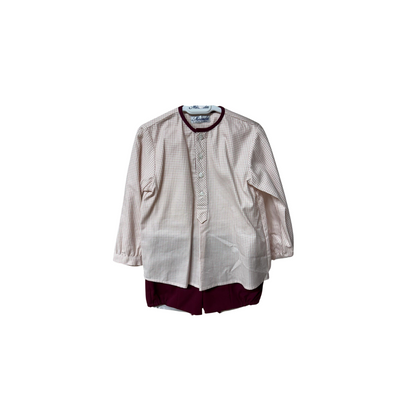 Conjunto bebe vichy burdeos - Miranda