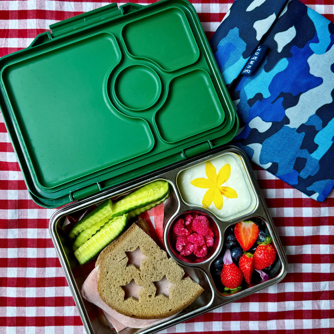 Caja Almuerzo Yumbox Pret Acero Verde 4C - Yumbox