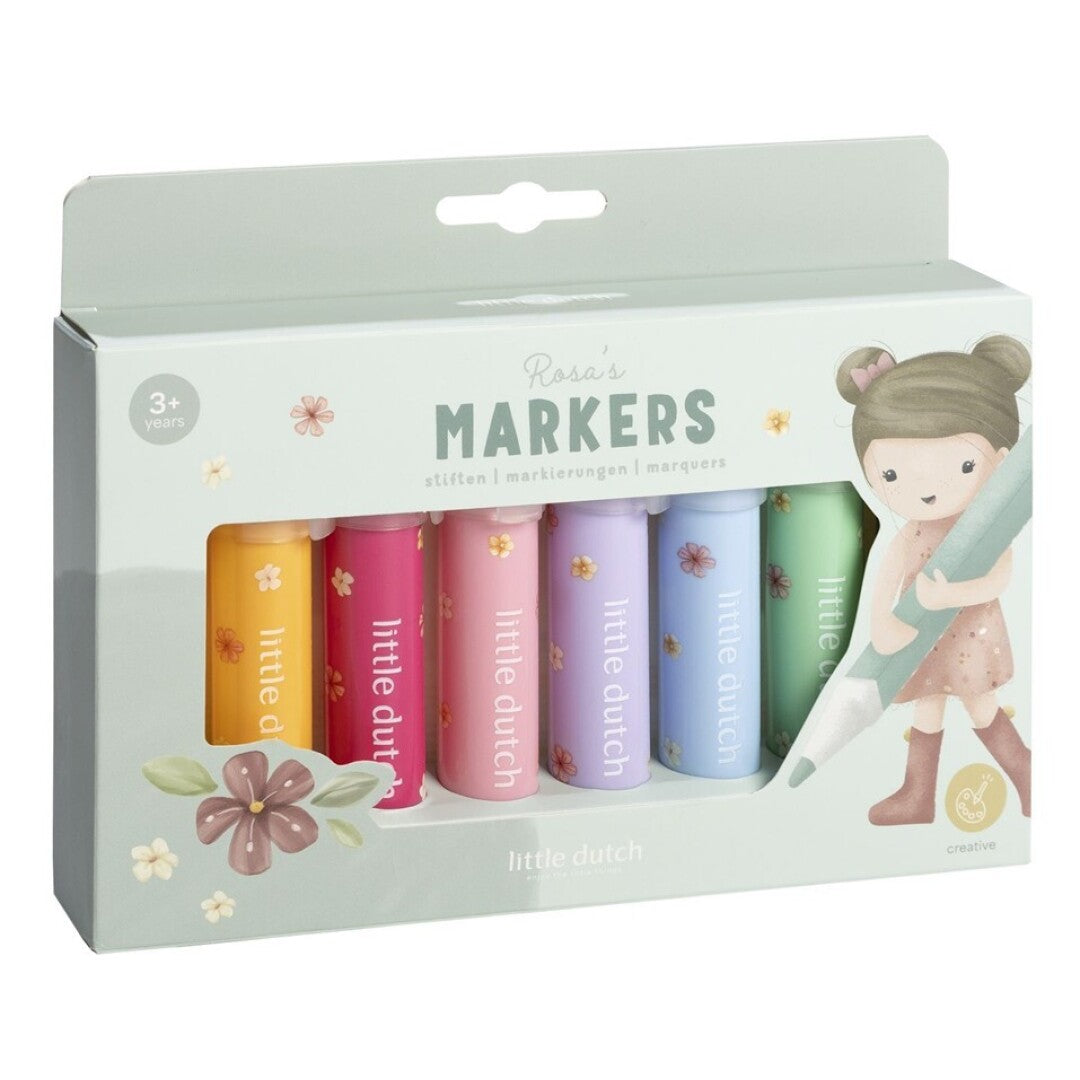 Rotuladores de punta de fieltro Rosa - Little Dutch