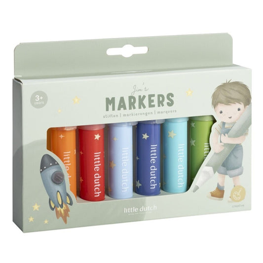 Rotuladores de punta de fieltro Jim - Little Dutch