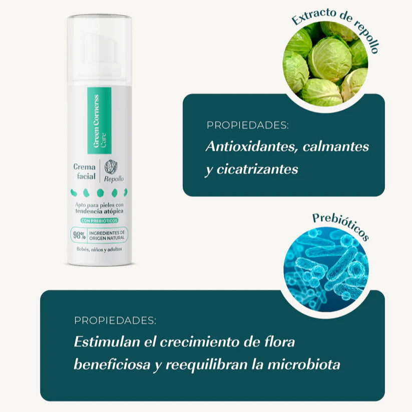 Crema Facial de Repollo 50ml - Green Cornerss