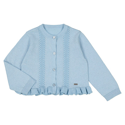 Rebeca tricot volante azul - Mayoral
