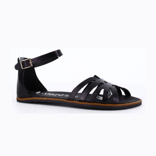 Sandalia Barefoot Helia metal negro - Vivant