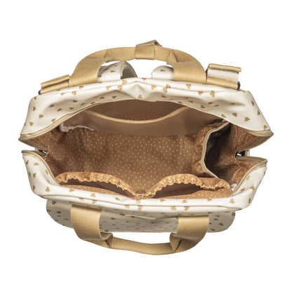 Mochila corazones Poppy Canela