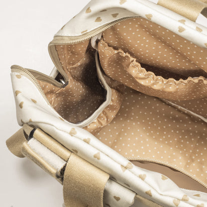 Mochila corazones Poppy Canela