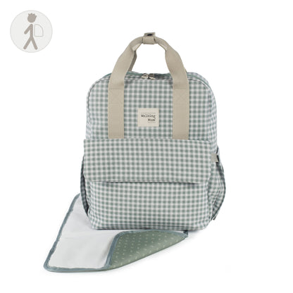 Mochila I Love Vichy verde - Walking Mum
