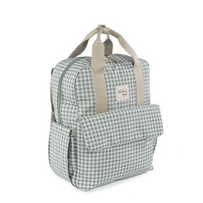 Mochila I Love Vichy verde - Walking Mum