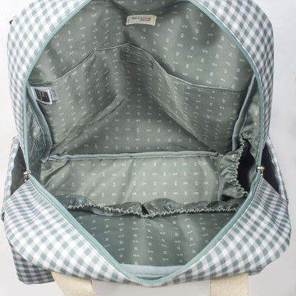 Mochila I Love Vichy verde - Walking Mum