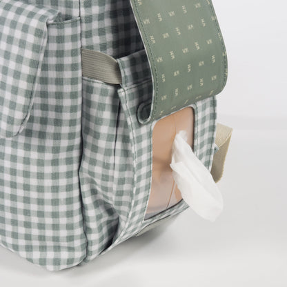 Mochila I Love Vichy verde - Walking Mum