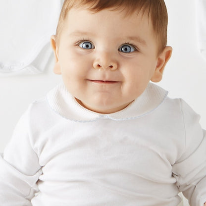 Body unisex cuello polo piqué blanco - Babidu