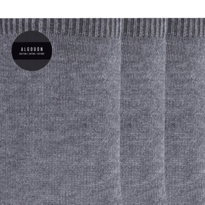 Pack de 3 calcetines grises de algodón lisos - Basix cortos