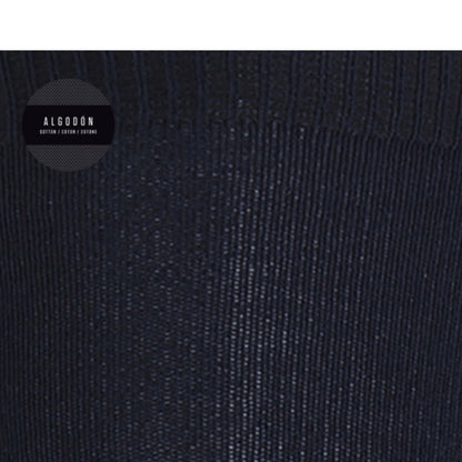 Calcetines de algodón lisos - Basix largos marino