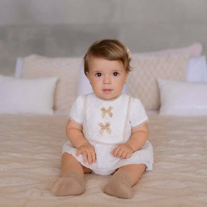 Vestido ceremonia Puntilla Arena  - Miranda