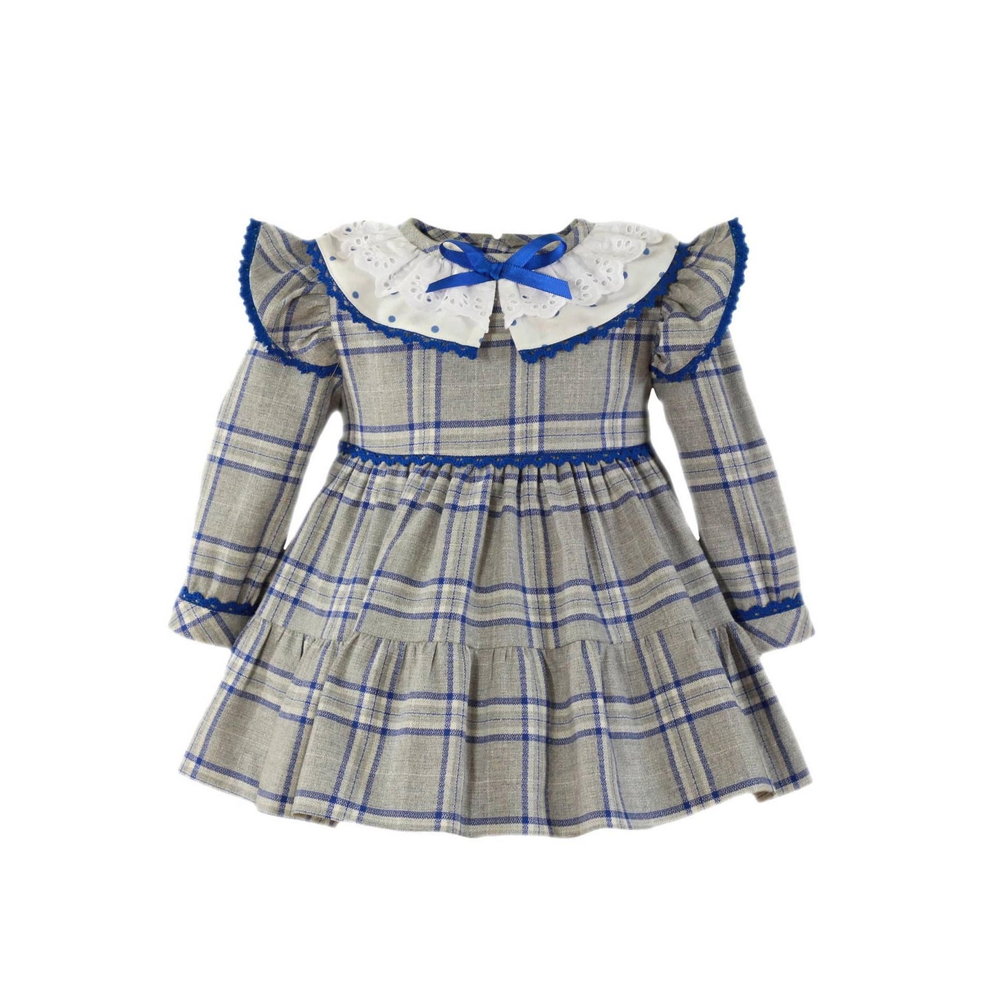 Vestido cuadros azul gris Miranda