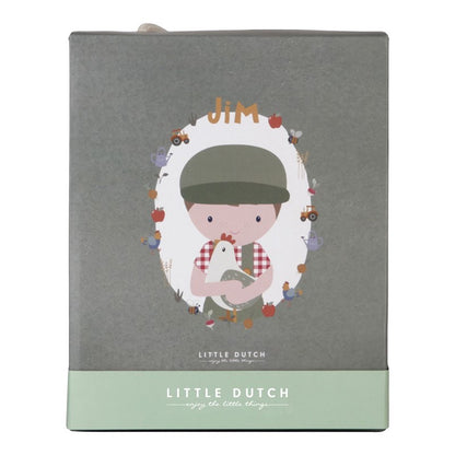 Jim granjero con gallina muñeco blandito Little Dutch