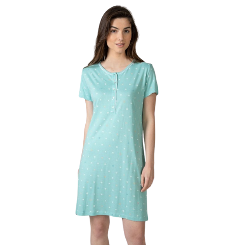 Camisón topos turquesa - Massana