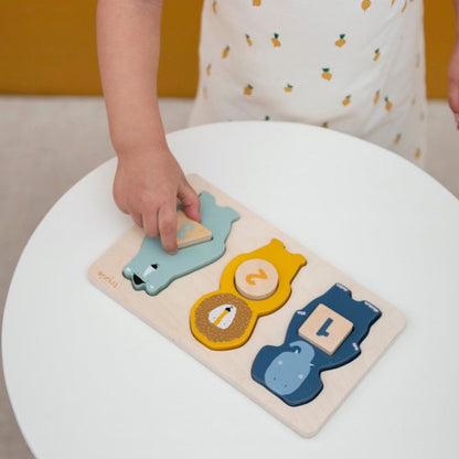 Puzzle animales números madera - Trixie