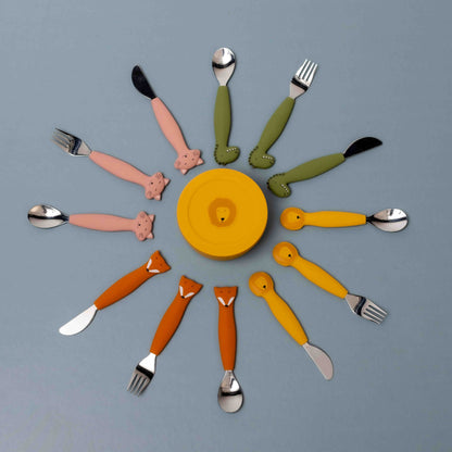 Set 3 cubiertos silicona Mr. Fox - Trixie