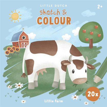 Libro para colorear Pequeña Granja Little Dutch