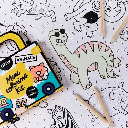 Mini pocket Animales para colorear - Omy