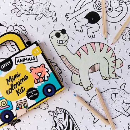 Mini pocket Animales para colorear - Omy